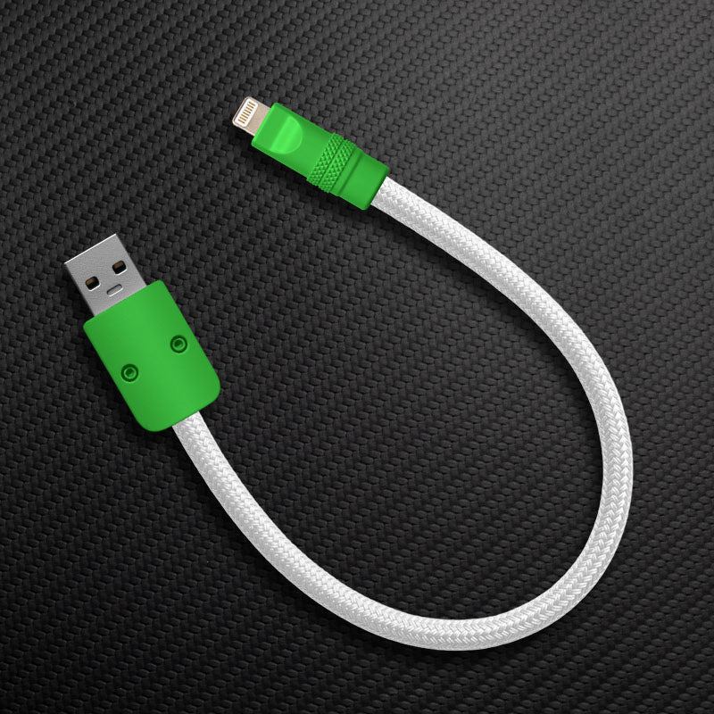 Ultra-Soft Braided 240W Color-Blocked Short Charging Cable