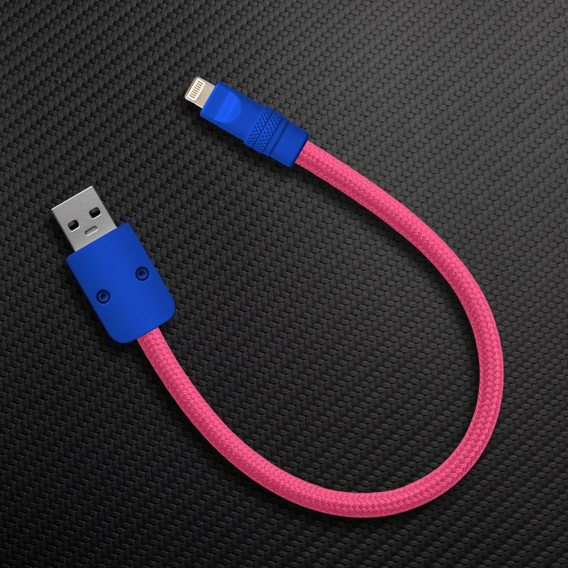 Ultra-Soft Braided 240W Color-Blocked Short Charging Cable