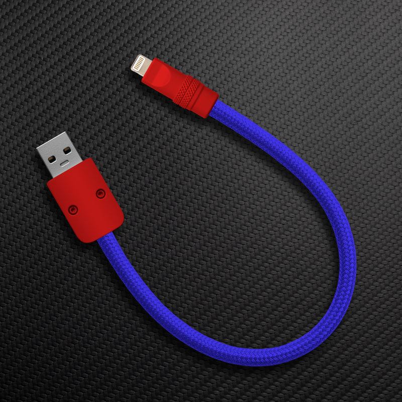 Ultra-Soft Braided 240W Color-Blocked Short Charging Cable