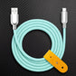 "Thin Chubby" 240W Grainy Texture Charging Cable With Mirrored Connector