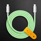 "Thin Chubby" 240W Grainy Texture Charging Cable With Mirrored Connector