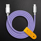 "Thin Chubby" 240W Grainy Texture Charging Cable With Mirrored Connector