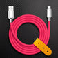 "Thin Chubby" 240W Grainy Texture Charging Cable With Mirrored Connector