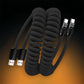 "Curly Chubby" 240W Coiled Fast Charging Cable for Car [240H Sag-Free]