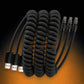 "Curly Chubby" 240W Coiled Fast Charging Cable for Car [240H Sag-Free]