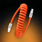 "Curly Chubby" 240W Coiled Fast Charging Cable for Car [240H Sag-Free]
