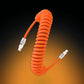 "Curly Chubby" 240W Coiled Fast Charging Cable for Car [240H Sag-Free]