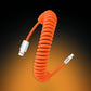 "Curly Chubby" 240W Coiled Fast Charging Cable for Car [240H Sag-Free]