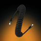 "Curly Chubby" 240W Coiled Fast Charging Cable for Car [240H Sag-Free]