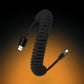 "Curly Chubby" 240W Coiled Fast Charging Cable for Car [240H Sag-Free]