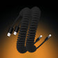 "Curly Chubby" 240W Coiled Fast Charging Cable for Car [240H Sag-Free]