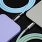 "Thin Chubby" 240W Grainy Texture Charging Cable With Mirrored Connector